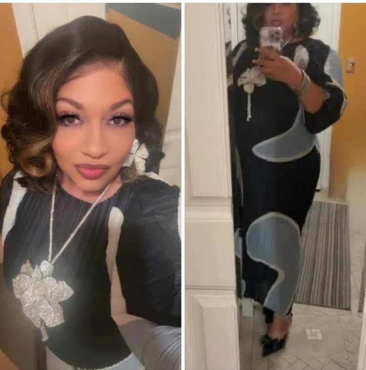 Rhinestone Flower Necklace