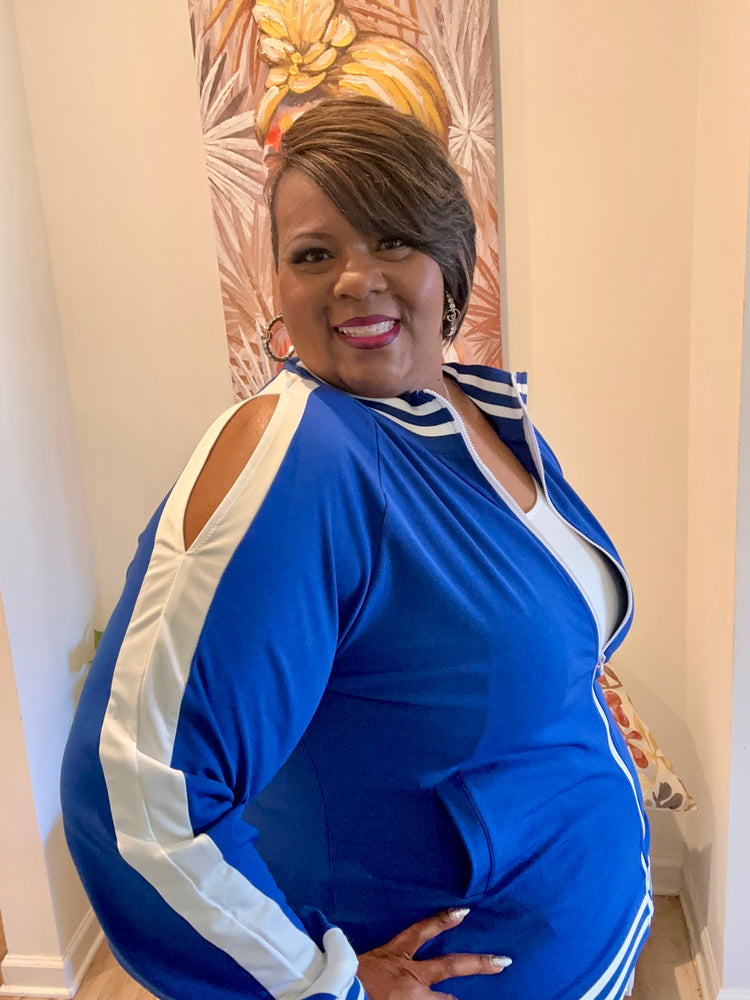 2 Piece Cold Shoulder Track Suit