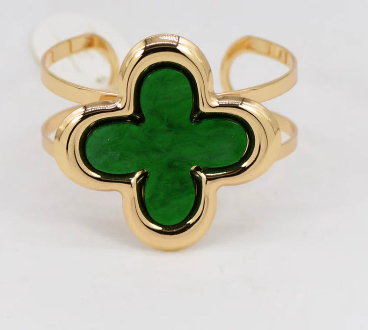 Large Clover Cuff Bracelet