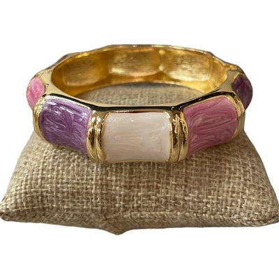 Purple Pink Mixed Enamel Bracelet