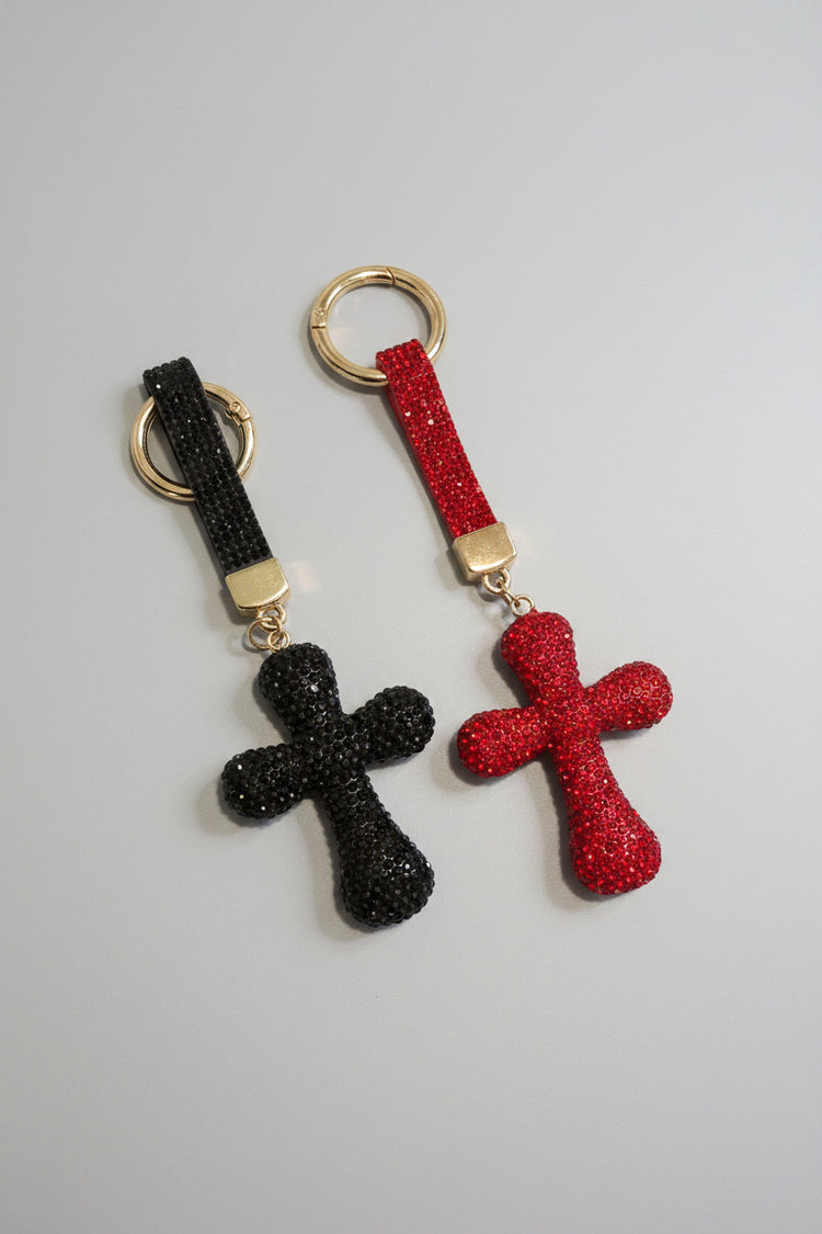 Sparkly Cross Charm/Keychain