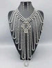 Silver Long Statement Necklace