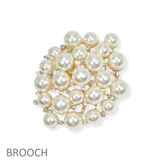 Pearl Gold Cluster Brooch