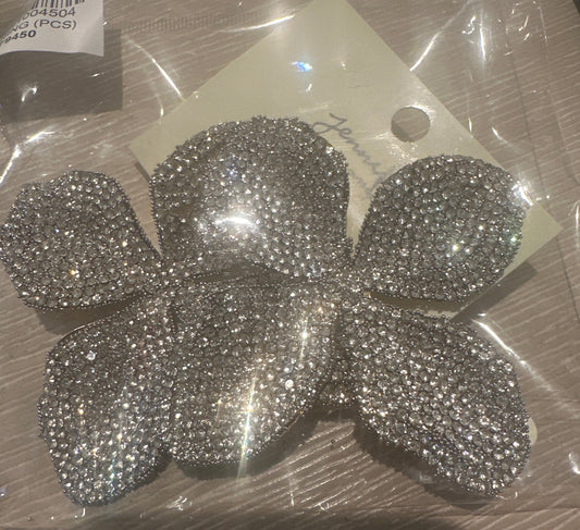 Rhinestone Flower Earrings