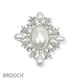 Pearl Silver Medium Brooch