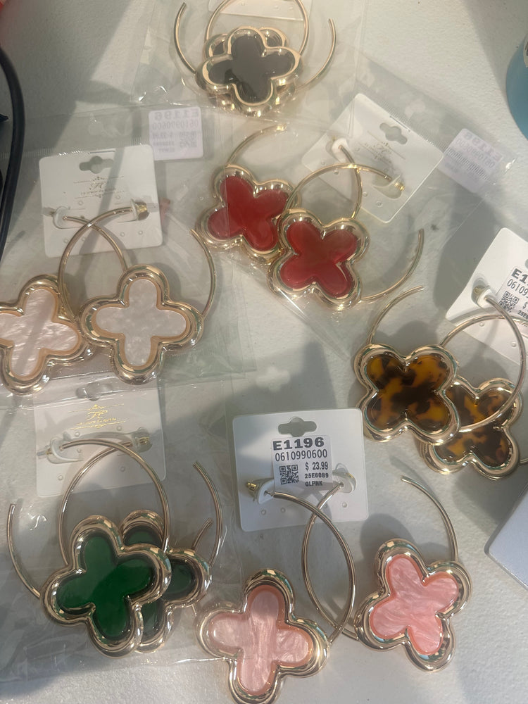 Large Clover Hoops