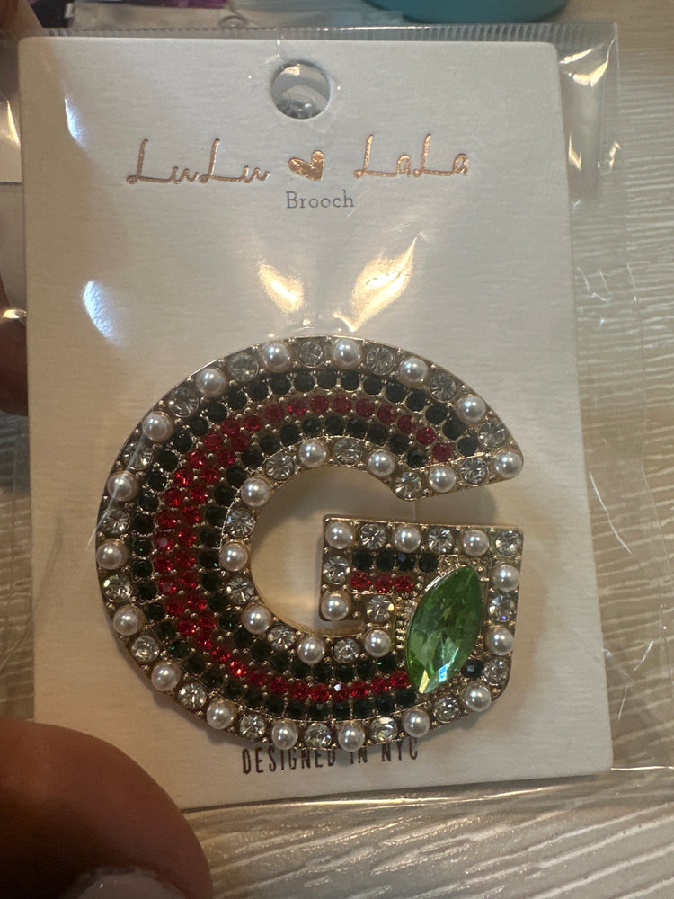 G Inspired Jewel Brooch