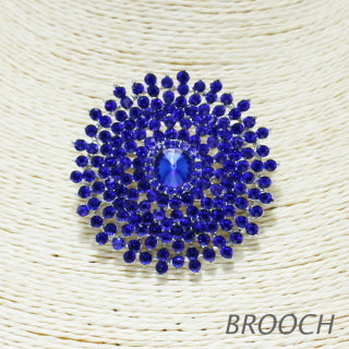 Blue Starburst Medium Brooch