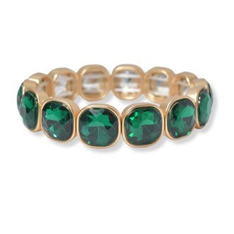 Square Stone Jewel Stretch Bracelet