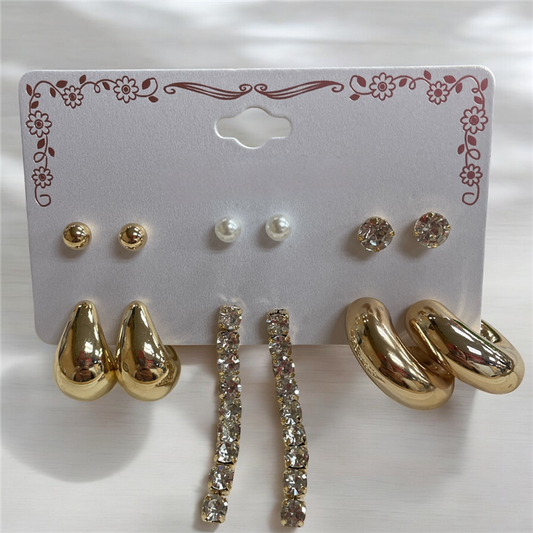 6 Set Earrings on Card