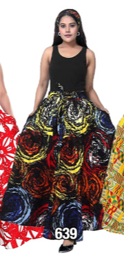 African Print Long Skirt