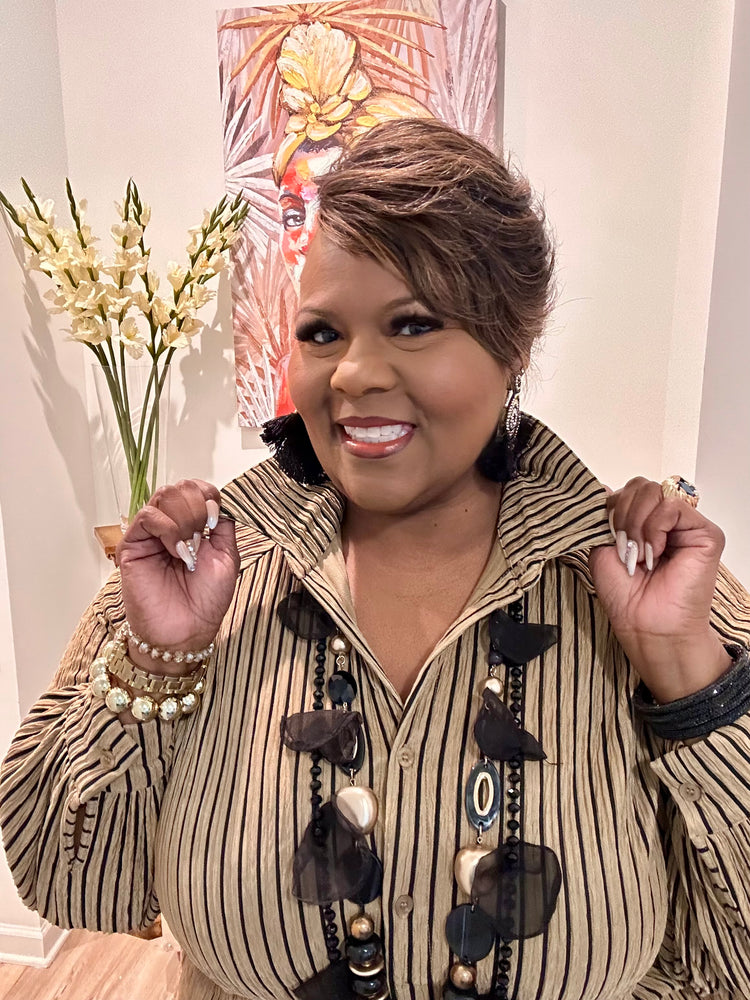 Striped Two Piece Pants Set