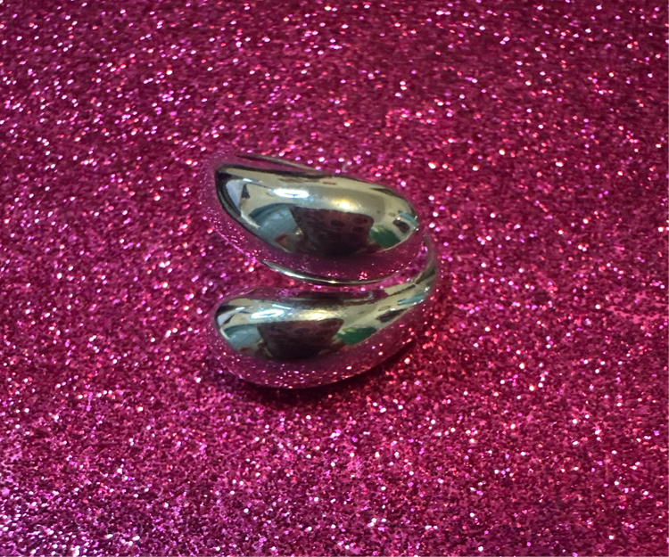 Double Teardrop Adjustable Ring