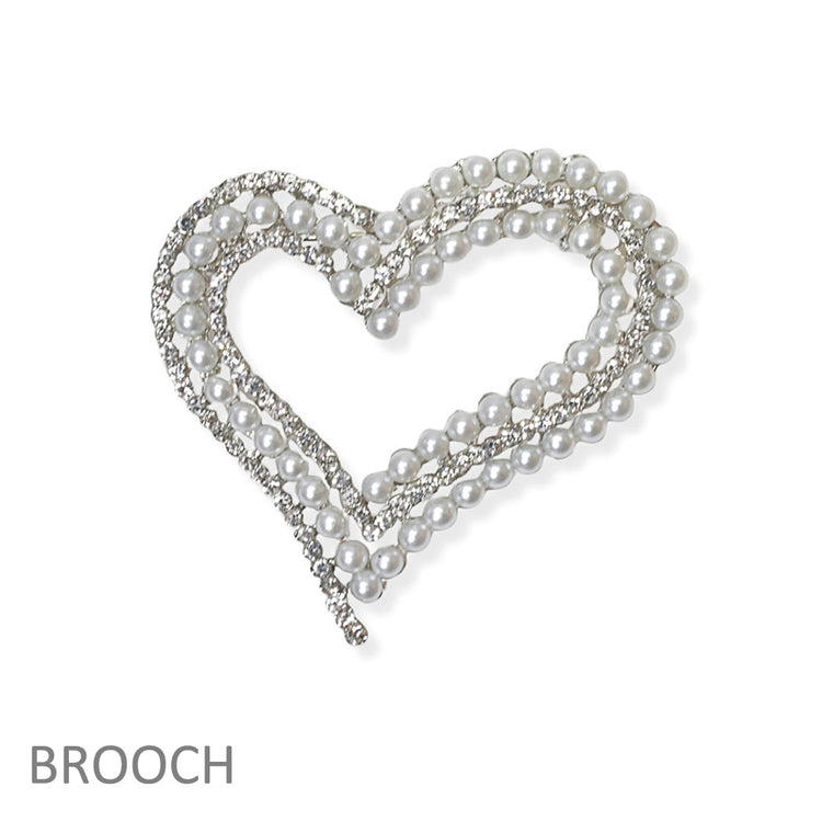 Heart Pearl Brooch