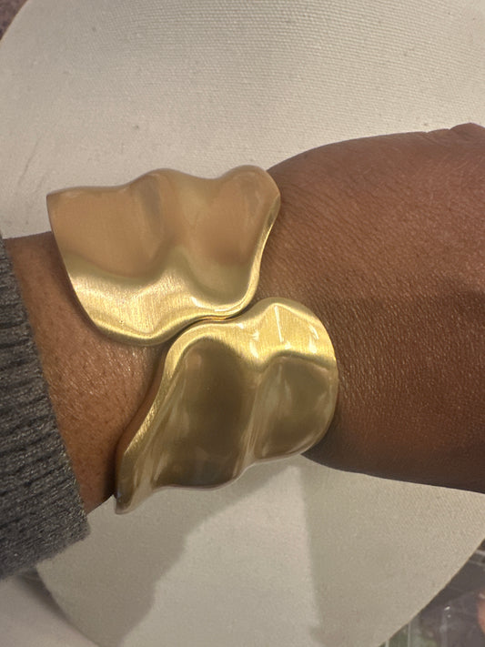 Matte Gold Satin Cuff Bracelet