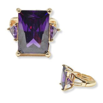 Princess Rectangle Jewel Stretch Ring