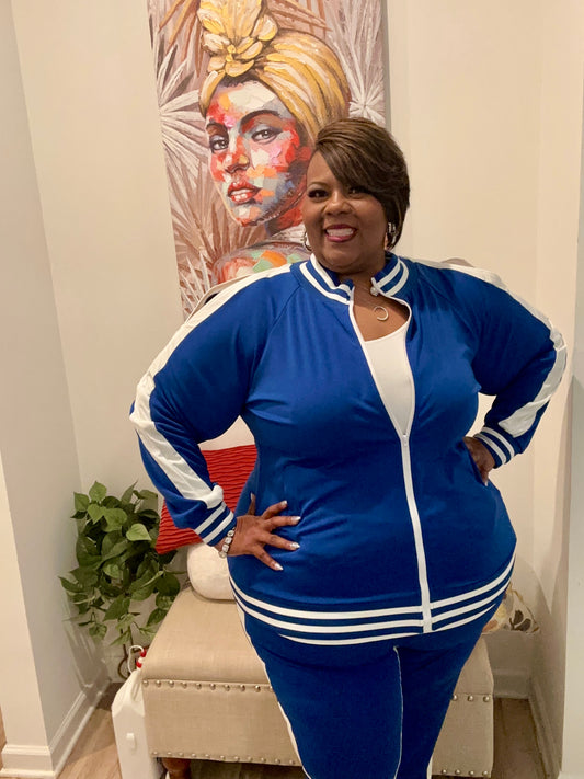 2 Piece Cold Shoulder Track Suit
