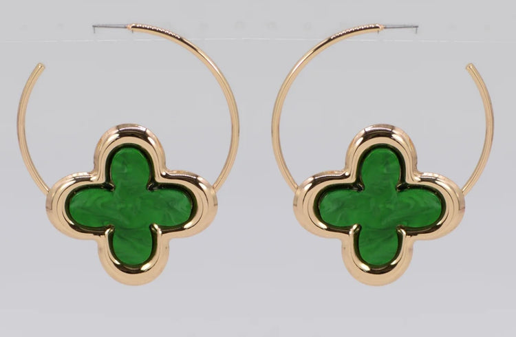 Large Clover Hoops