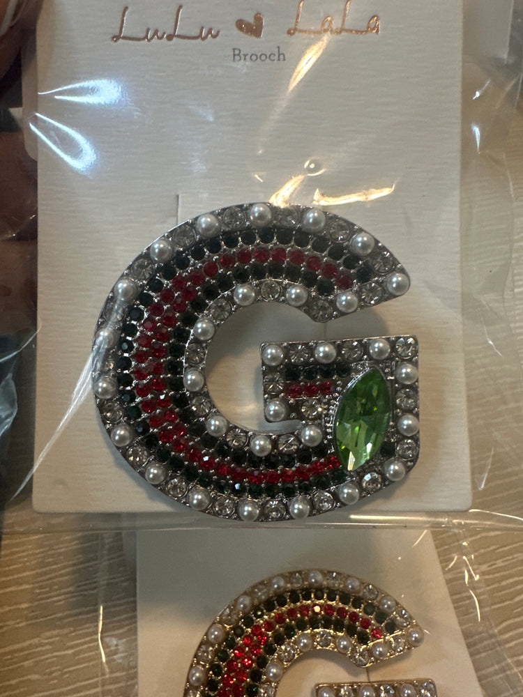 G Inspired Jewel Brooch