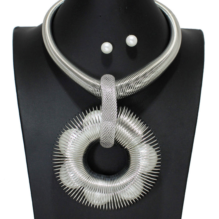 Pearl Coil Statement Necklace