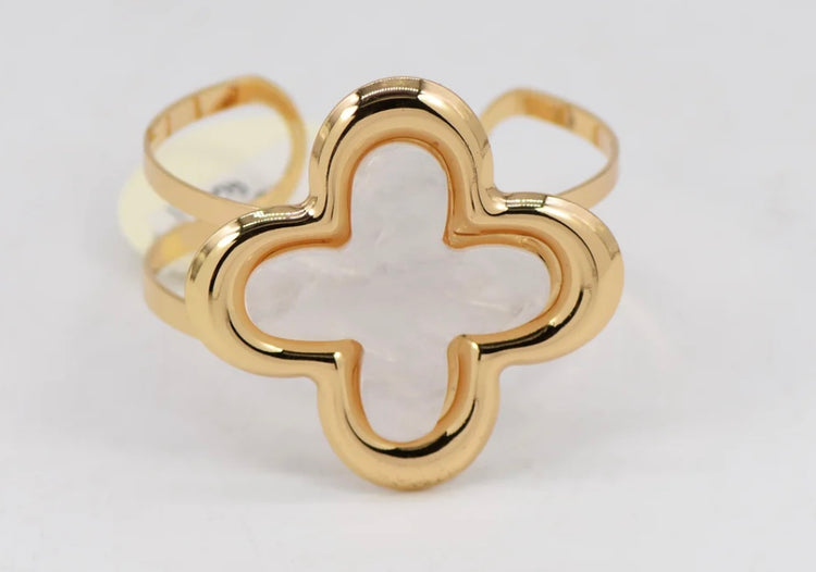 Large Clover Cuff Bracelet