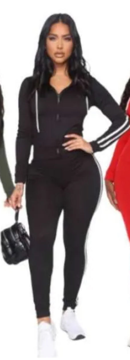 2 Piece Drawstring Hoodie Track Suit