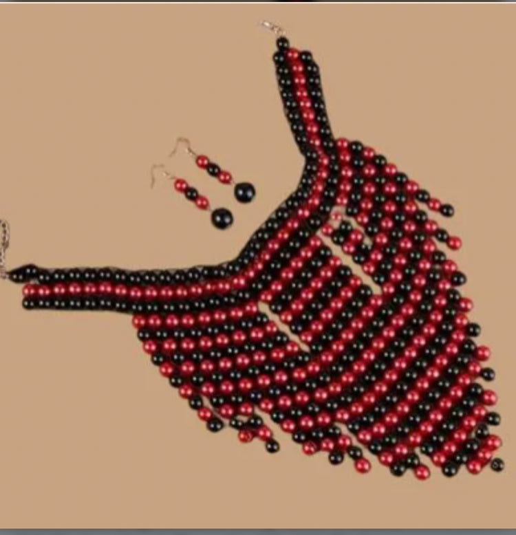 Pearl Fringe Statement Necklace