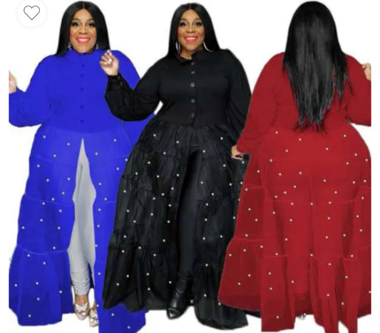 Tulle w/ Pearls Bottom Jacket Dress