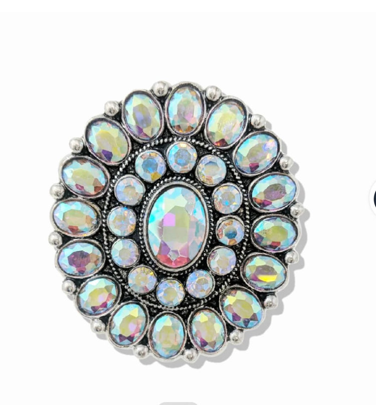 Large AB Rhinestone Statement Ring