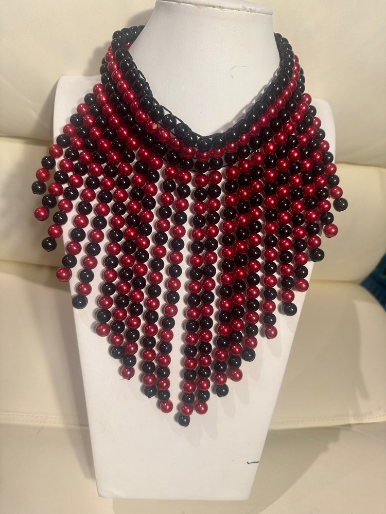 Pearl Fringe Statement Necklace