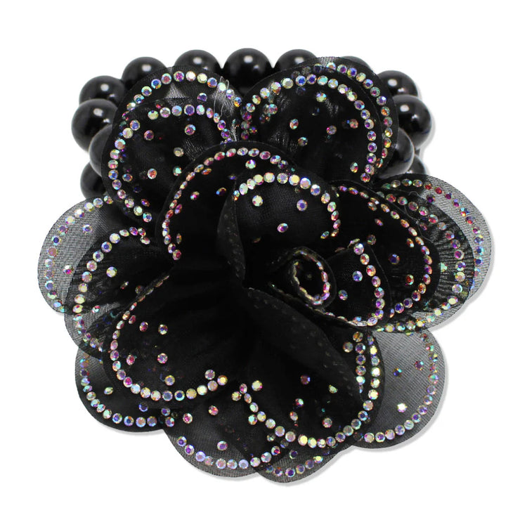 Black Flower Bracelet
