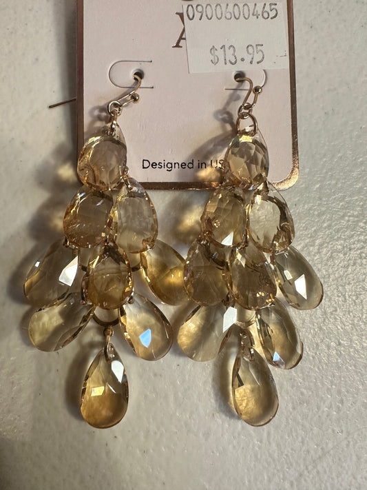 Amber Topaz Chandelier Earrings