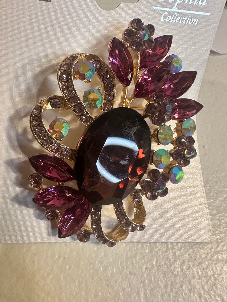 Purple Jewel Brooch