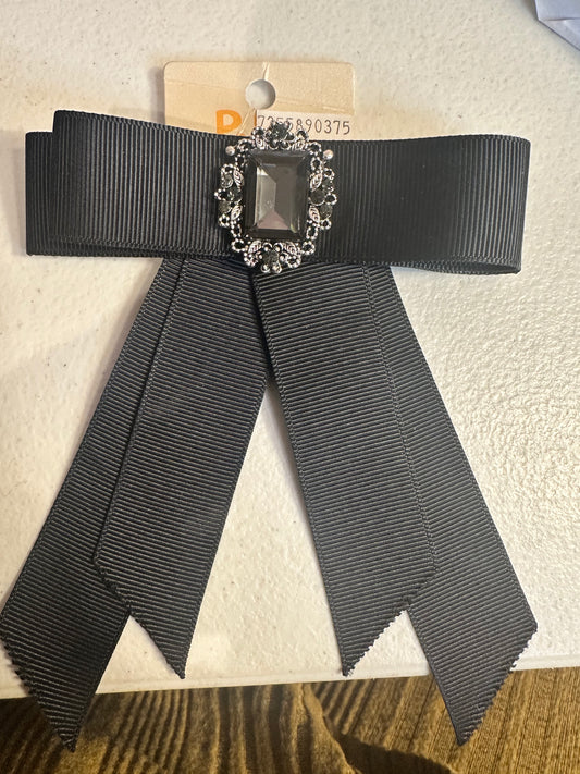 Black Ribbon Brooch