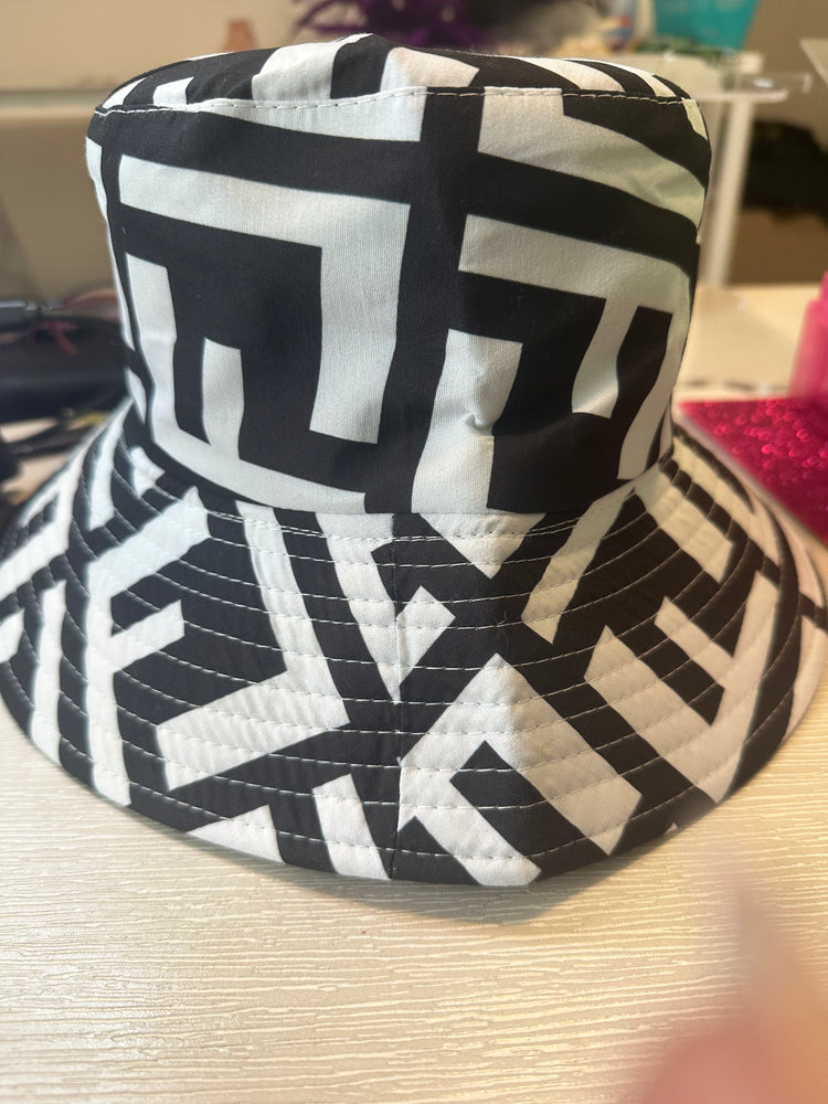 Black White F Inspired Bucket Hat