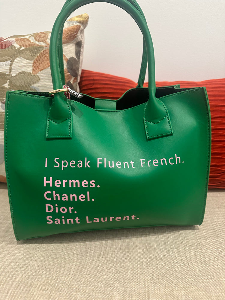 Speak Fluent Tote Purse