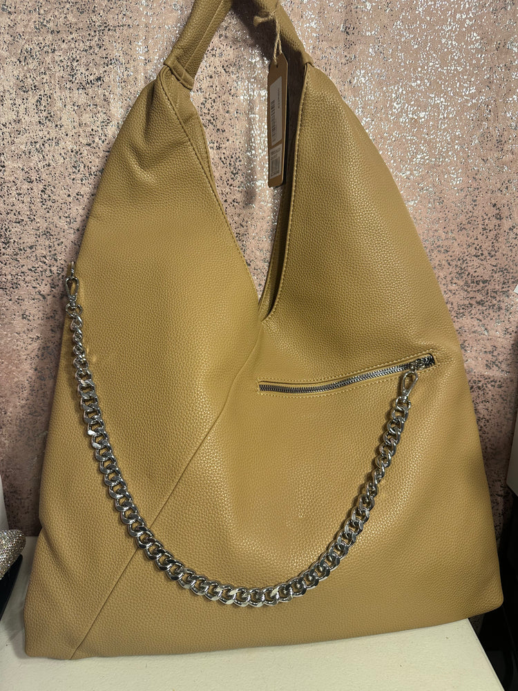 Tan Large Leather Hobo