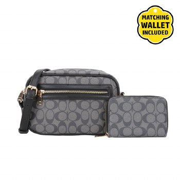 Black Gray Inspired Crossbody