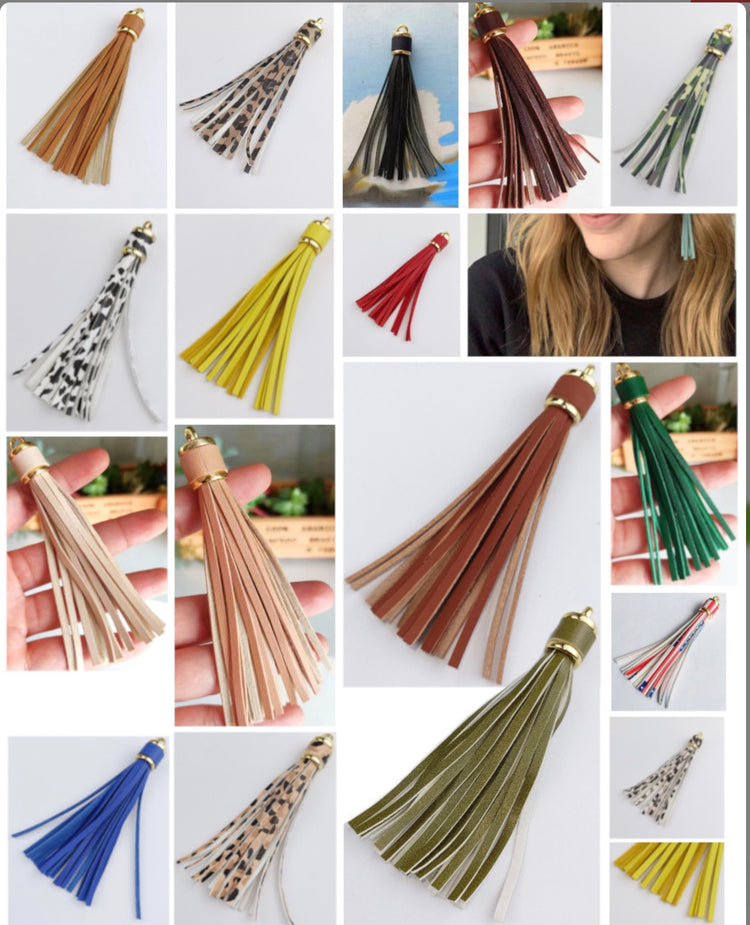 Lightweight Leather Tassel Earrings