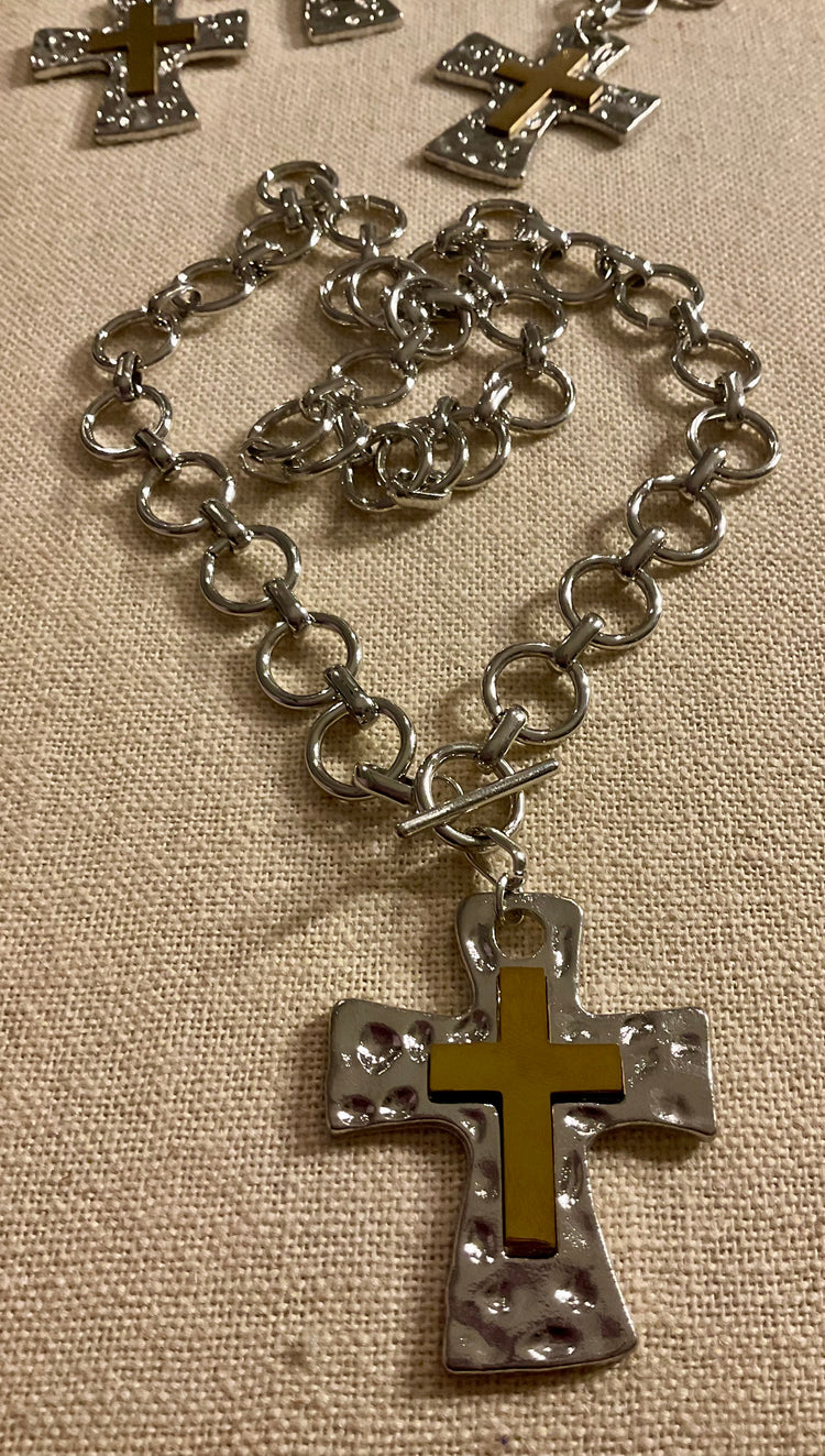 3 Piece Cross Necklace Set