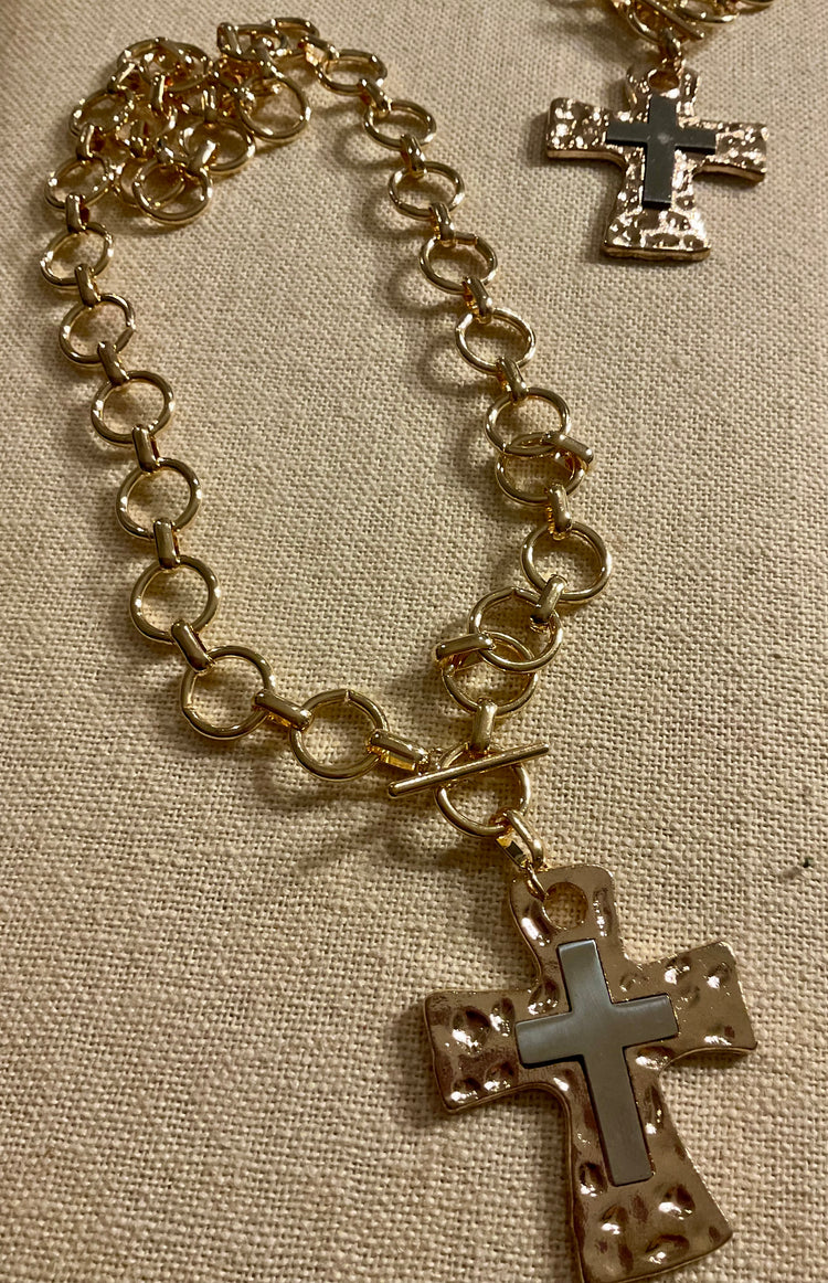 3 Piece Cross Necklace Set