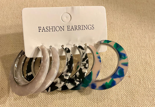 Lightweight Marble Look Hoops