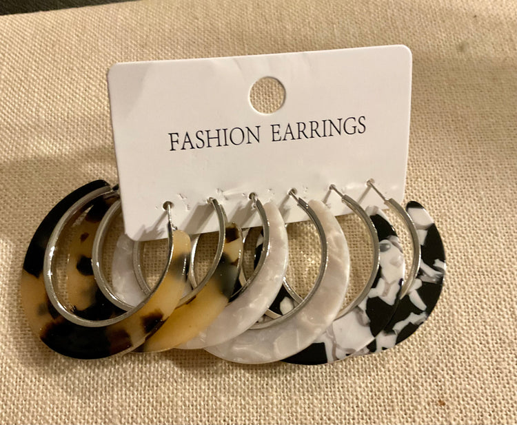 Lightweight Marble Look Hoops