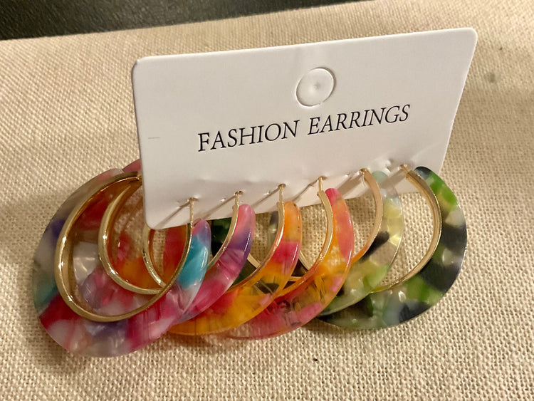 Lightweight Marble Look Hoops