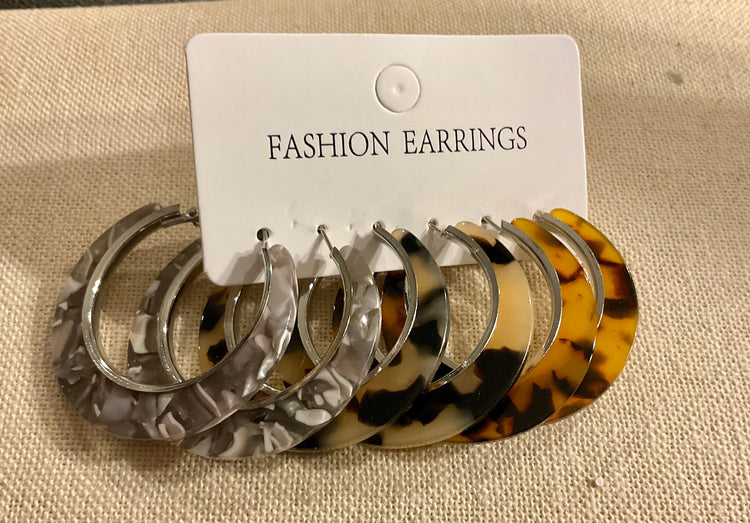 Lightweight Marble Look Hoops