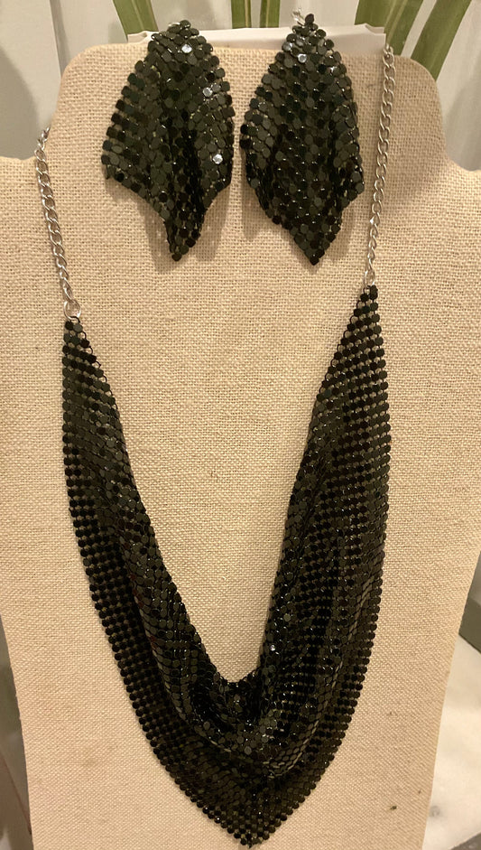 Sequins Necklace and Earrings
