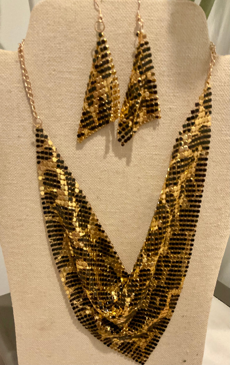 Sequins Necklace and Earrings