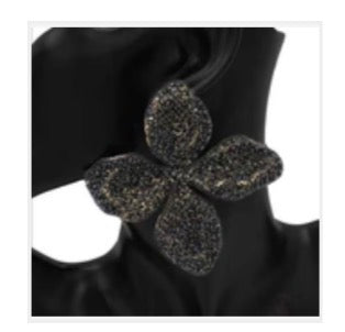Sparkly Rhinestone Flower Earrings