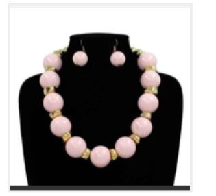 Pink Gold Bubble Necklace