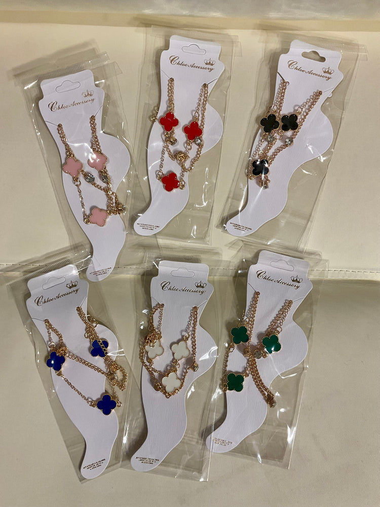 Clover 2 Layer Anklet